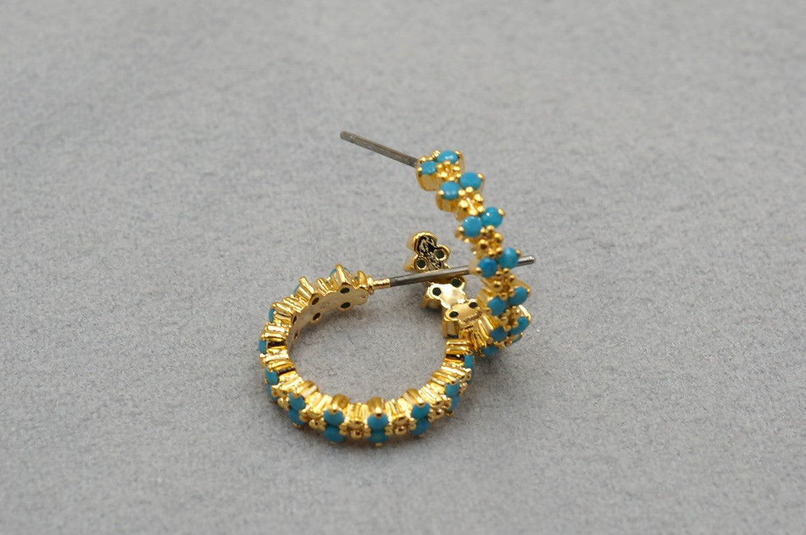 Orecchini circolare con cristallo