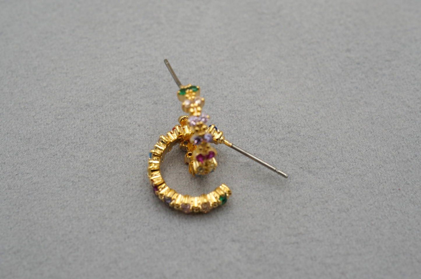 Orecchini circolare con cristallo