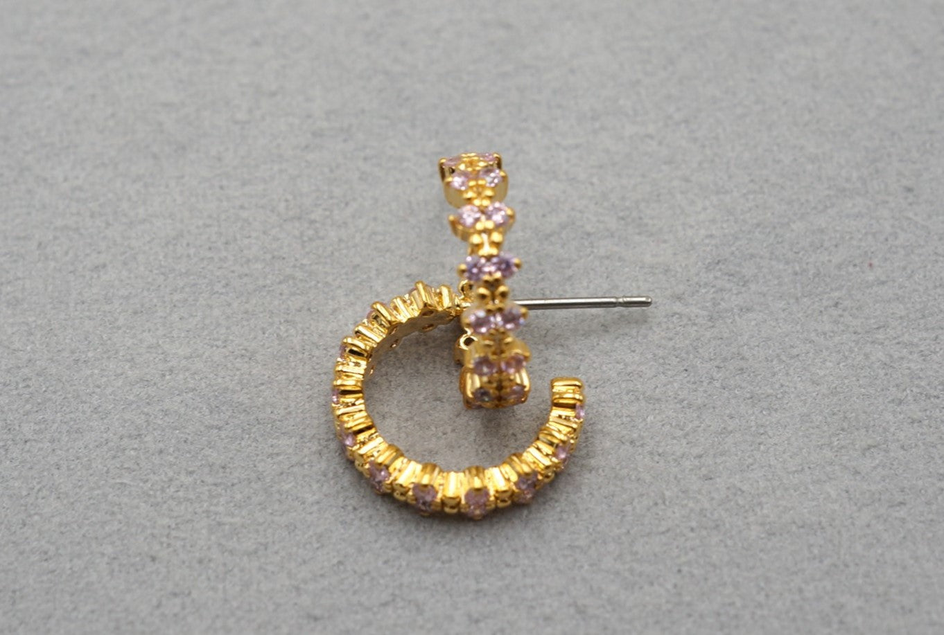 Orecchini circolare con cristallo