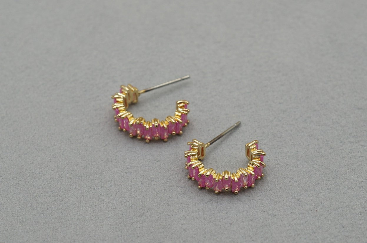 Orecchini a cristallo zigzag