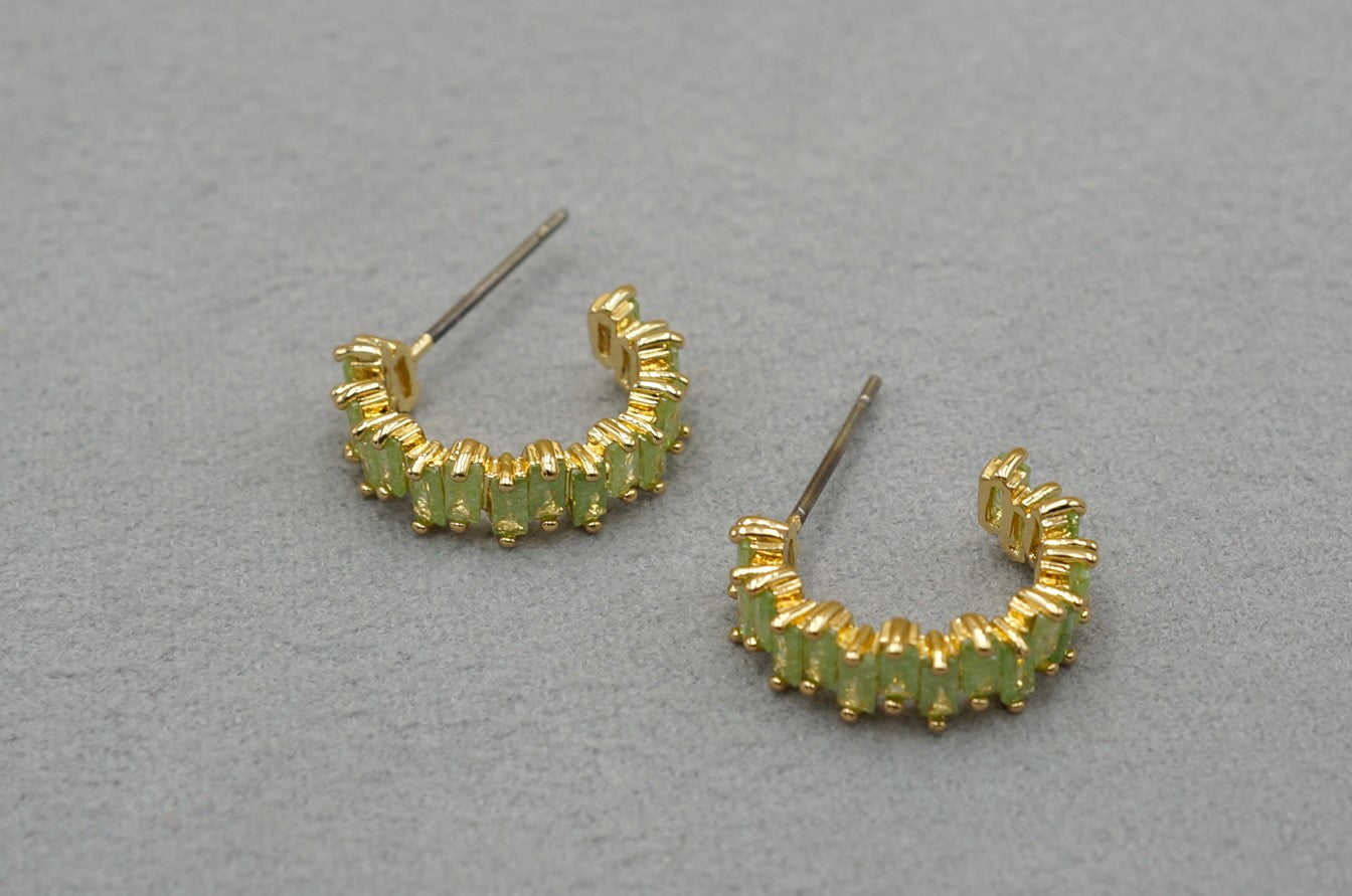 Orecchini a cristallo zigzag