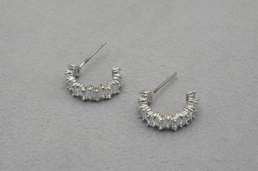 Orecchini a cristallo zigzag