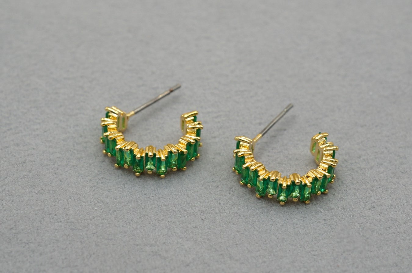 Orecchini a cristallo zigzag