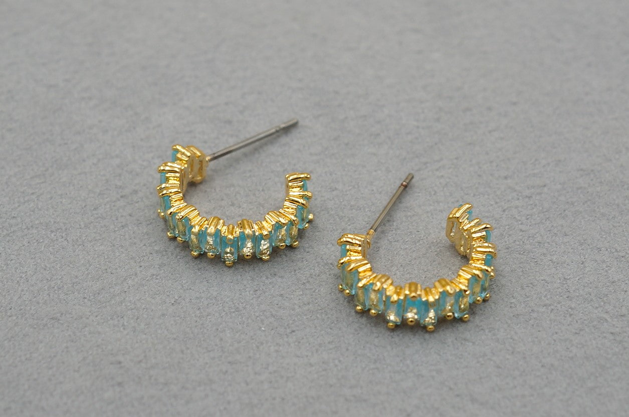 Orecchini a cristallo zigzag