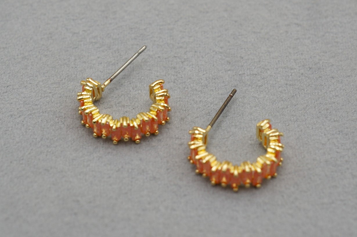 Orecchini a cristallo zigzag