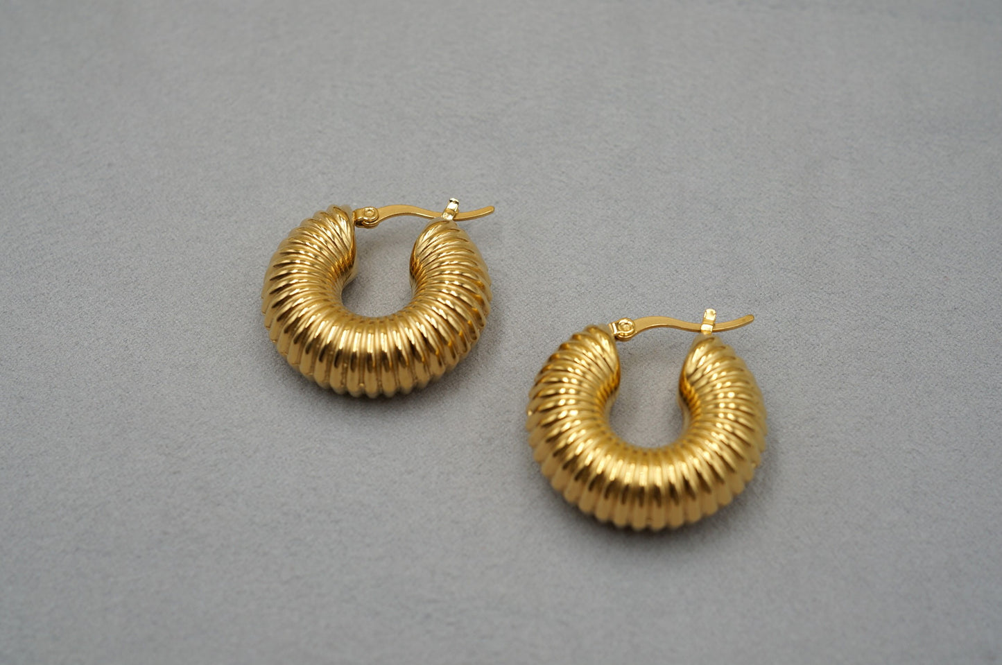 Orecchini ad anelle tubolari